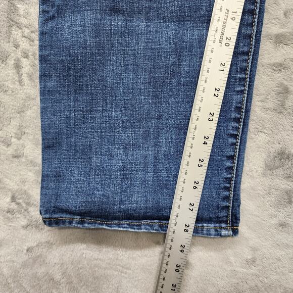 Levi's Jeans Womens 24W Blue Dark Wash Classic Straight Leg Stretch Denim Casual - Picture 13 of 15